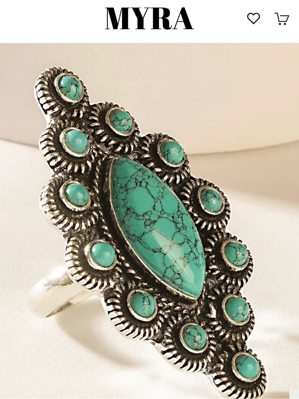 MYRA THE OATHKEEPER RING IN FORGED TEAL